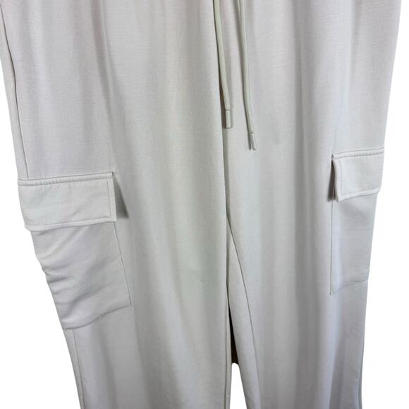 Better Together Cream Drawstring Waist High Rise Cargo Sweatpants Size L - Picture 5 of 7